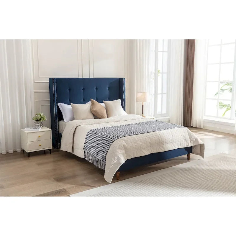 54 High Headboard Peyton Upholstered King Bed