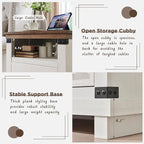 18 Farmhouse Nightstand with Charging Station, Night Stand, End Table
