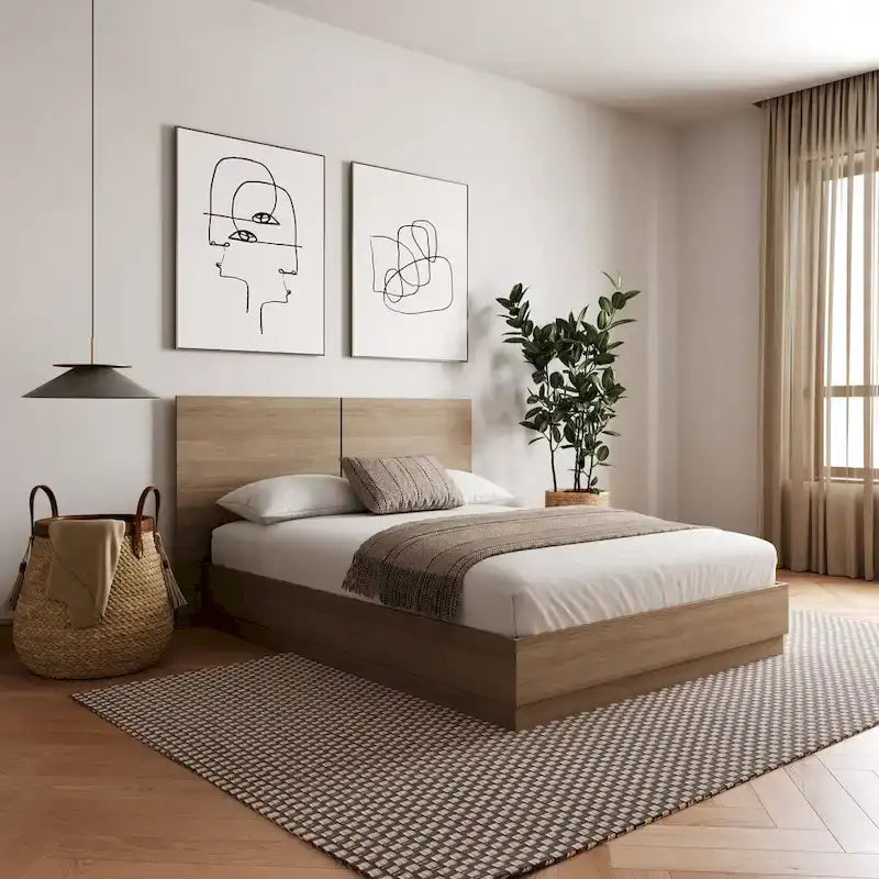 Milano Platform Bed with Headboard