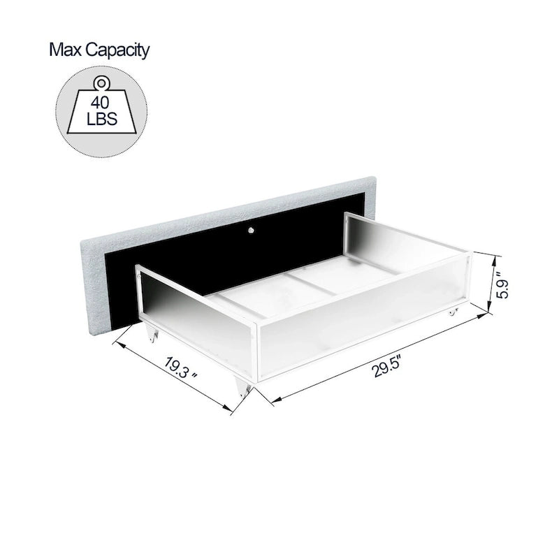 Upholstered Daybed with 2 Drawers