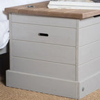 Wood Storage Trunk Ottoman Corona Gray