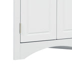 Modern Stylish Triangle Corner Storage Cabinet with Two Adjustable Internal Shelves