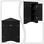 Modern Stylish Triangle Corner Storage Cabinet with Two Adjustable Internal Shelves