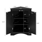 Modern Stylish Triangle Corner Storage Cabinet with Two Adjustable Internal Shelves