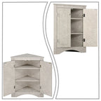 Modern Stylish Triangle Corner Storage Cabinet with Two Adjustable Internal Shelves