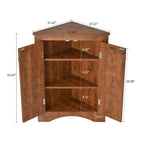 Modern Stylish Triangle Corner Storage Cabinet with Two Adjustable Internal Shelves