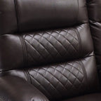 MCombo Electric Power Loveseat Recliner with Console, Power Reclining Sofa with Heat and Vibration, USB Ports, Cup Holders PR624