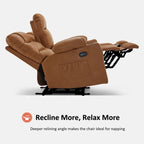 MCombo Electric Power Loveseat Recliner with Console, Power Reclining Sofa with Heat and Vibration, USB Ports, Cup Holders PR624