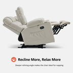 MCombo Electric Power Loveseat Recliner with Console, Power Reclining Sofa with Heat and Vibration, USB Ports, Cup Holders PR624