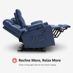 MCombo Electric Power Loveseat Recliner with Console, Power Reclining Sofa with Heat and Vibration, USB Ports, Cup Holders PR624