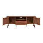 Finley 70 in. Farmhouse Curved TV Stand with Drawer and Storage Doors Fits TVs up to 75 in. with Cable Management, by JONATHAN Y