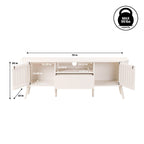 Finley 70 in. Farmhouse Curved TV Stand with Drawer and Storage Doors Fits TVs up to 75 in. with Cable Management, by JONATHAN Y