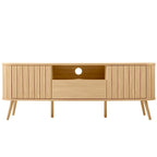 Finley 70 in. Farmhouse Curved TV Stand with Drawer and Storage Doors Fits TVs up to 75 in. with Cable Management, by JONATHAN Y