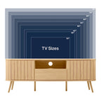 Finley 70 in. Farmhouse Curved TV Stand with Drawer and Storage Doors Fits TVs up to 75 in. with Cable Management, by JONATHAN Y