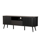 Finley 70 in. Farmhouse Curved TV Stand with Drawer and Storage Doors Fits TVs up to 75 in. with Cable Management, by JONATHAN Y