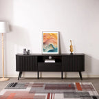 Finley 70 in. Farmhouse Curved TV Stand with Drawer and Storage Doors Fits TVs up to 75 in. with Cable Management, by JONATHAN Y