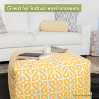Majestic Home Goods Indoor Villa Velvet Ottoman Pouf