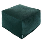 Majestic Home Goods Indoor Villa Velvet Ottoman Pouf