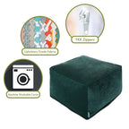 Majestic Home Goods Indoor Villa Velvet Ottoman Pouf