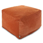 Majestic Home Goods Indoor Villa Velvet Ottoman Pouf
