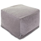 Majestic Home Goods Indoor Villa Velvet Ottoman Pouf