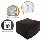 Majestic Home Goods Indoor Villa Velvet Ottoman Pouf