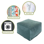 Majestic Home Goods Indoor Villa Velvet Ottoman Pouf
