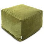 Majestic Home Goods Indoor Villa Velvet Ottoman Pouf