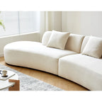 132.3 inch Large Half Moon Curved Sectional Sofa