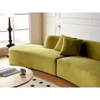 132.3 inch Large Half Moon Curved Sectional Sofa