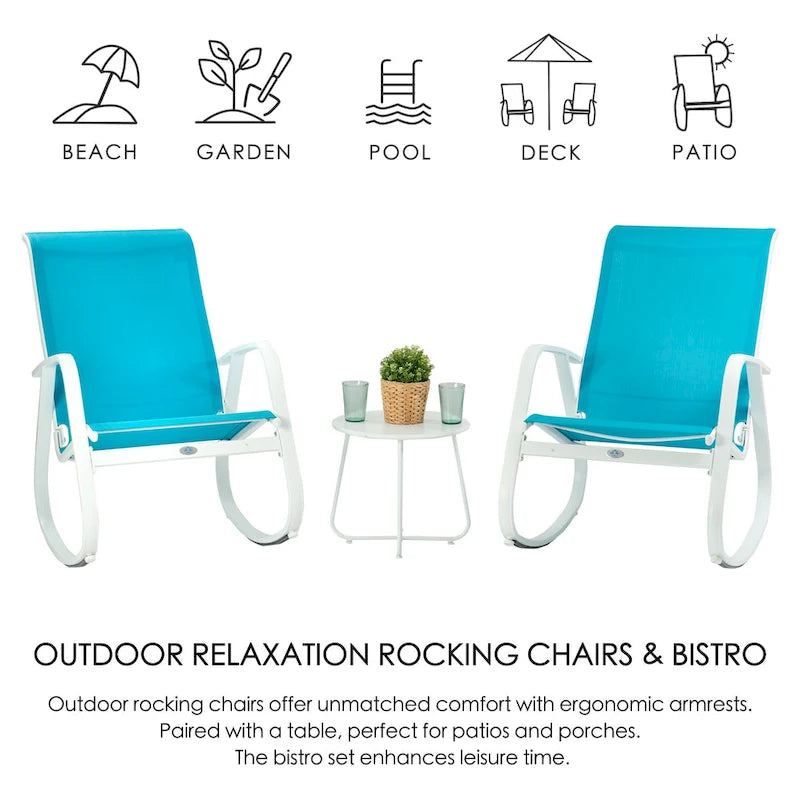 Kozyard Outdoor Contemporary Patio Rocking Sling Chair