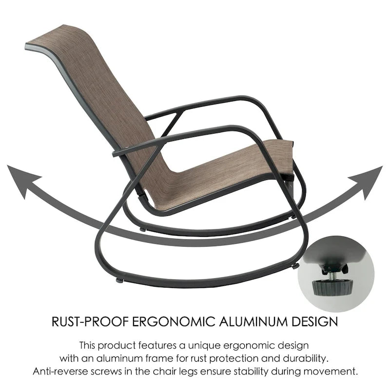 Kozyard Outdoor Contemporary Patio Rocking Sling Chair