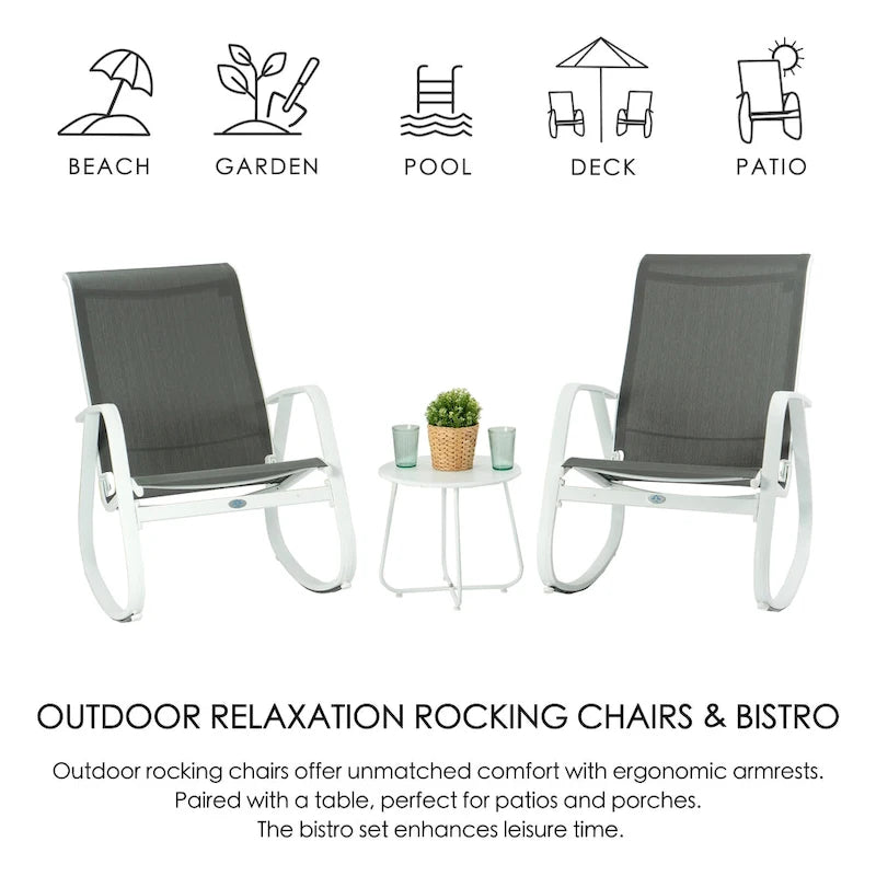 Kozyard Outdoor Contemporary Patio Rocking Sling Chair