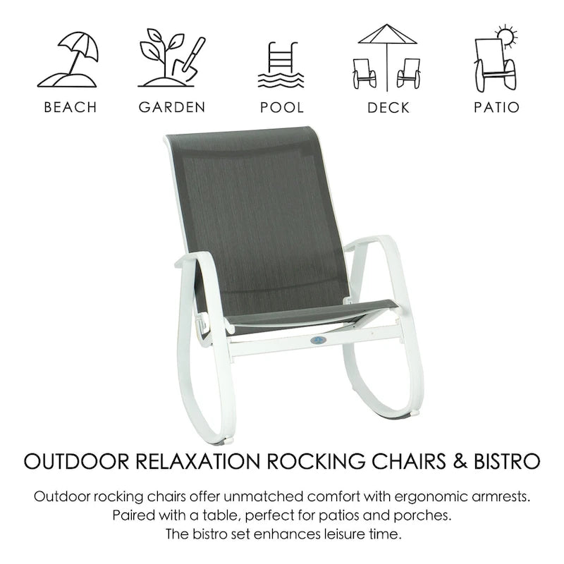 Kozyard Outdoor Contemporary Patio Rocking Sling Chair