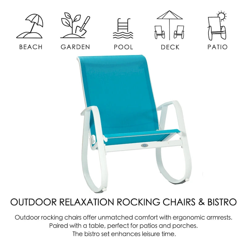 Kozyard Outdoor Contemporary Patio Rocking Sling Chair