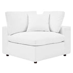 Commix Down Filled Overstuffed Vegan Leather 5-Piece Sectional Sofa