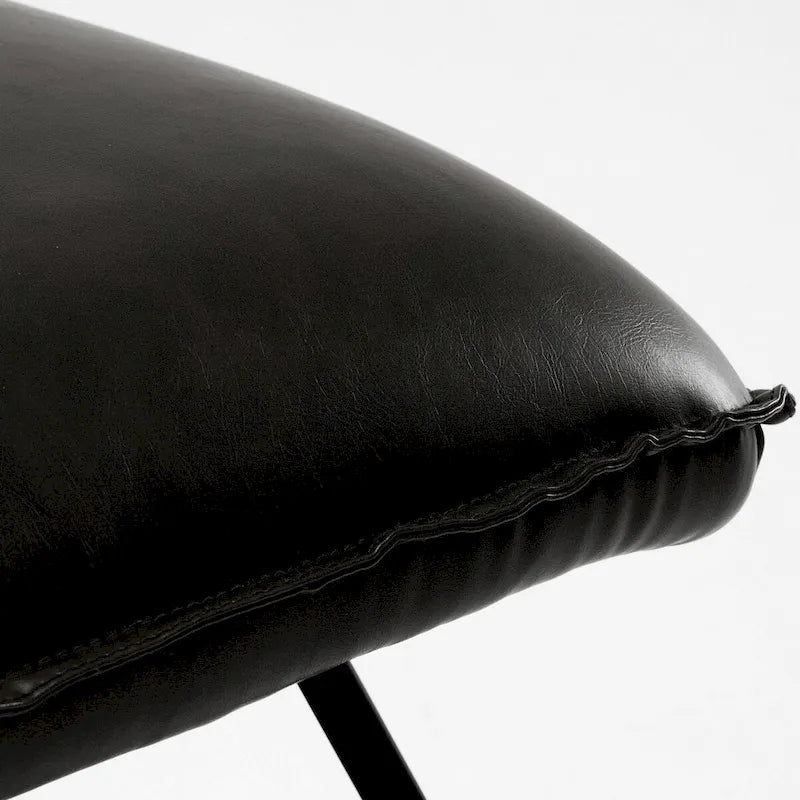 LUE BONA Mid Century Faux Leather Accent Chair With Adjustable Backrest - 31.5 H X 22.2 W X 23.6 D