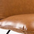 LUE BONA Mid Century Faux Leather Accent Chair With Adjustable Backrest - 31.5 H X 22.2 W X 23.6 D