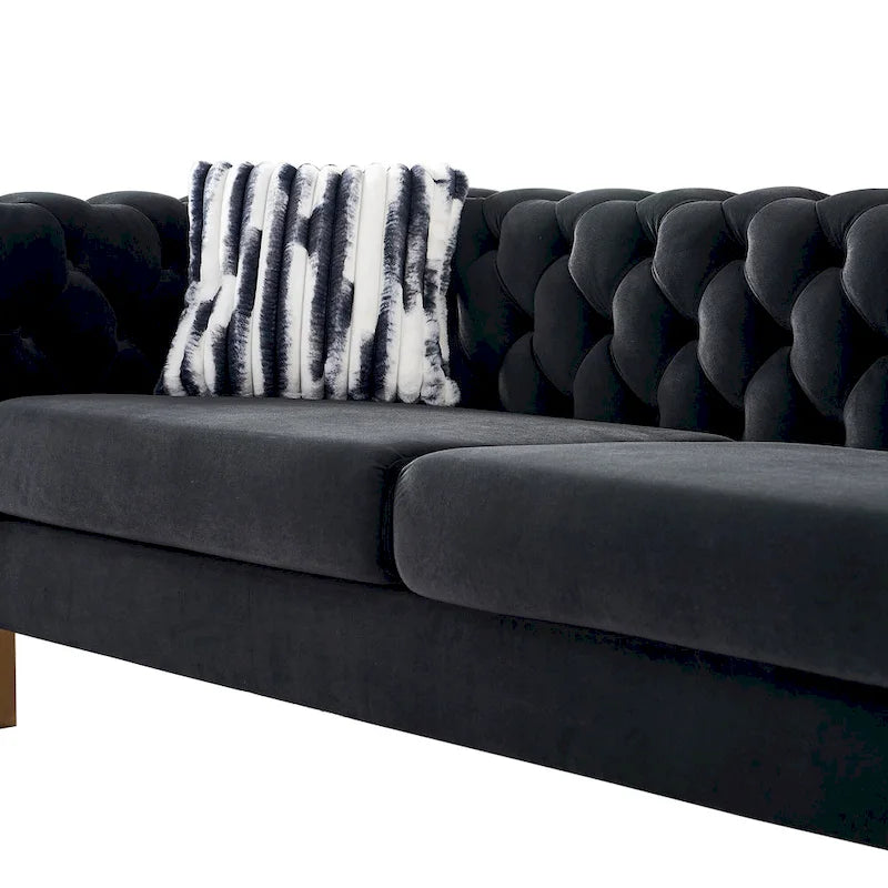 Modern Tufted Velvet Living Room Sofa