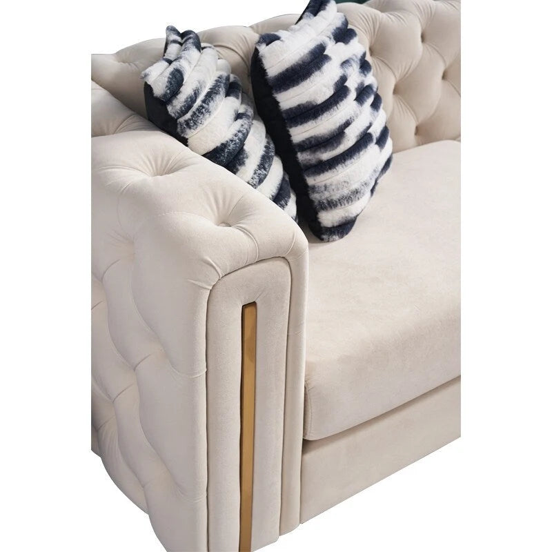 Modern Tufted Velvet Living Room Sofa