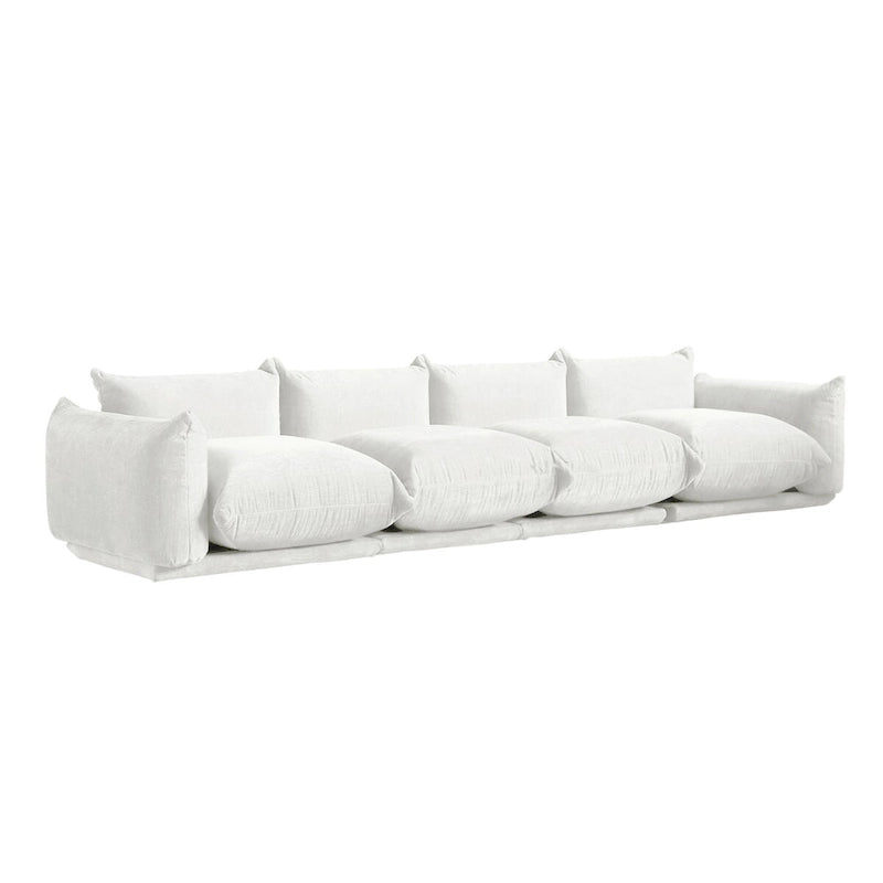 Modern Chenille Fabric Upholstery Modular Sectional Sofa for Living Room Set with 2 Ottoman