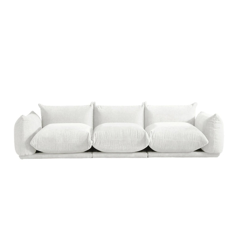 Modern Chenille Fabric Upholstery Modular Sectional Sofa for Living Room Set with 2 Ottoman