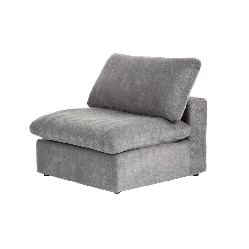 Living Room Sofa V-shaped Linen Modular Sofa Multiple Cushions Corner Couch