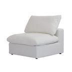 Living Room Sofa V-shaped Linen Modular Sofa Multiple Cushions Corner Couch