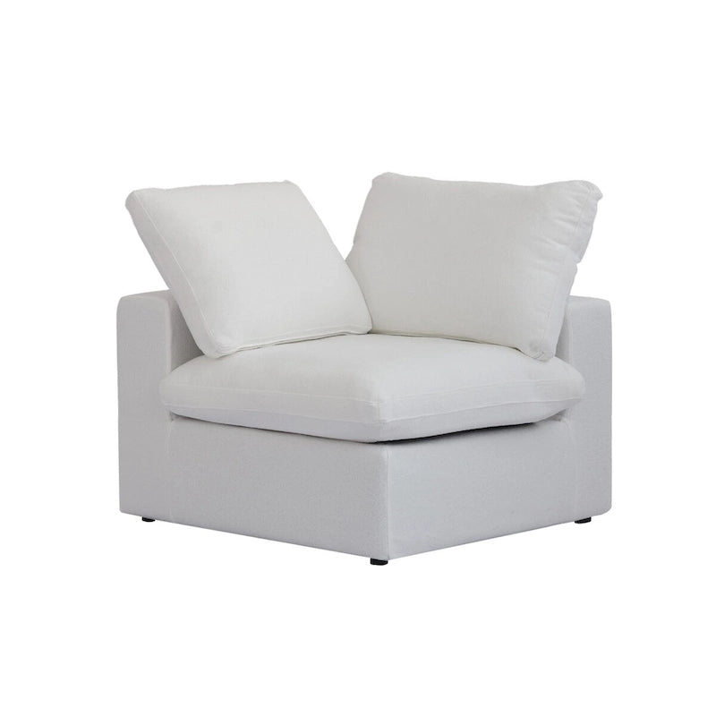 Living Room Sofa V-shaped Linen Modular Sofa Multiple Cushions Corner Couch