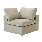 Living Room Sofa V-shaped Linen Modular Sofa Multiple Cushions Corner Couch
