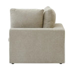Living Room Sofa V-shaped Linen Modular Sofa Multiple Cushions Corner Couch