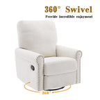 Heido 360 Degree Swivel Glider Manual Recliner Leisure Sofa Chair