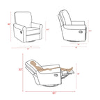 Heido 360 Degree Swivel Glider Manual Recliner Leisure Sofa Chair