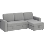 Yaheetech L-Shaped Reversible Sectional Sofa with Pull Out Bed & Storage - 83x 57.5x33